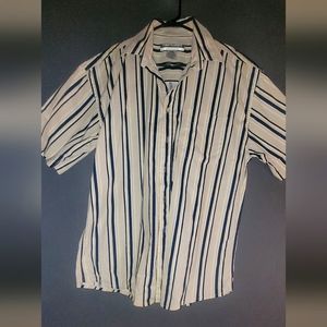 Golf Classics Munsingwear Mens Size L Striped  Button Up Short Sleeve